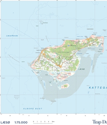 Trap Danmark: Kort over Læsø Kommune Trap Danmark 9788771811520