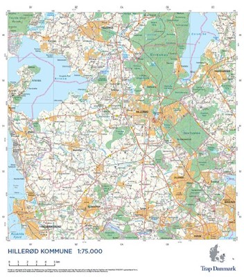Trap Danmark: Kort over Hillerød Kommune af Trap Danmark